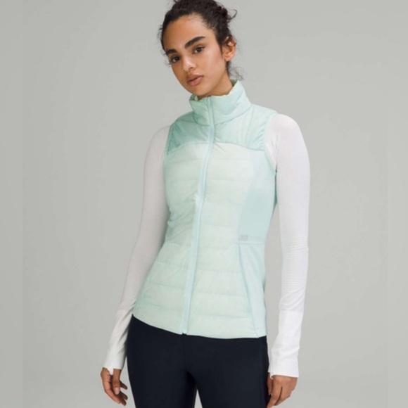 Lululemon “Down for it All” Delicate Mint Sea foam Green Goose Down Vest Size 8 - Picture 2 of 15